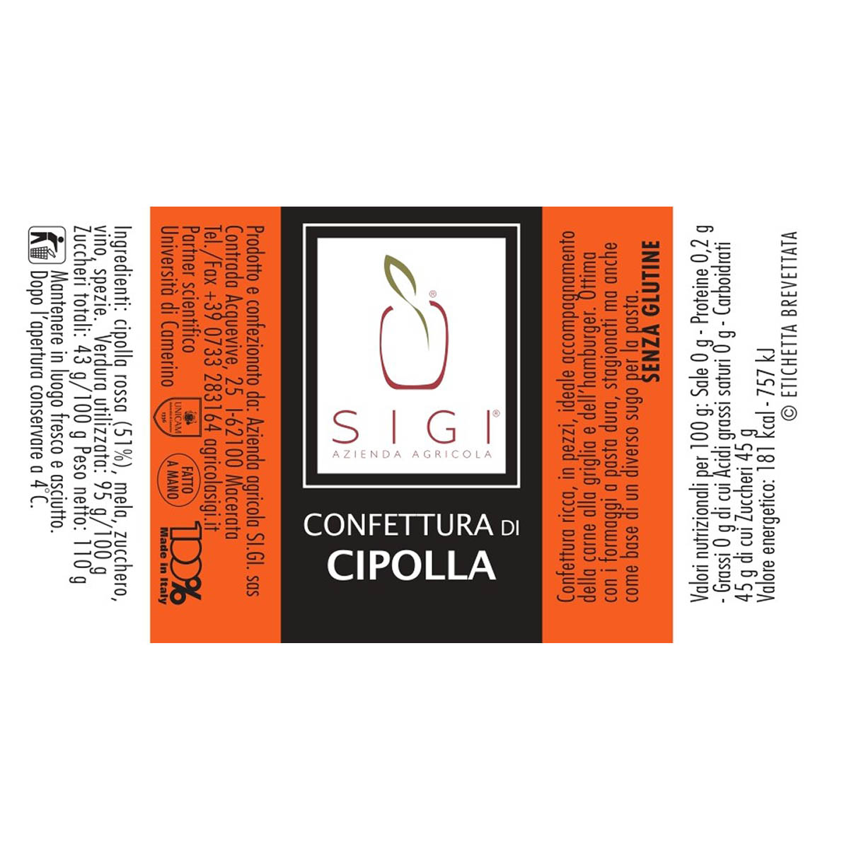 Si.Gi. - CONFETTURA DI CIPOLLA ROSSA 220 g - immagine 3