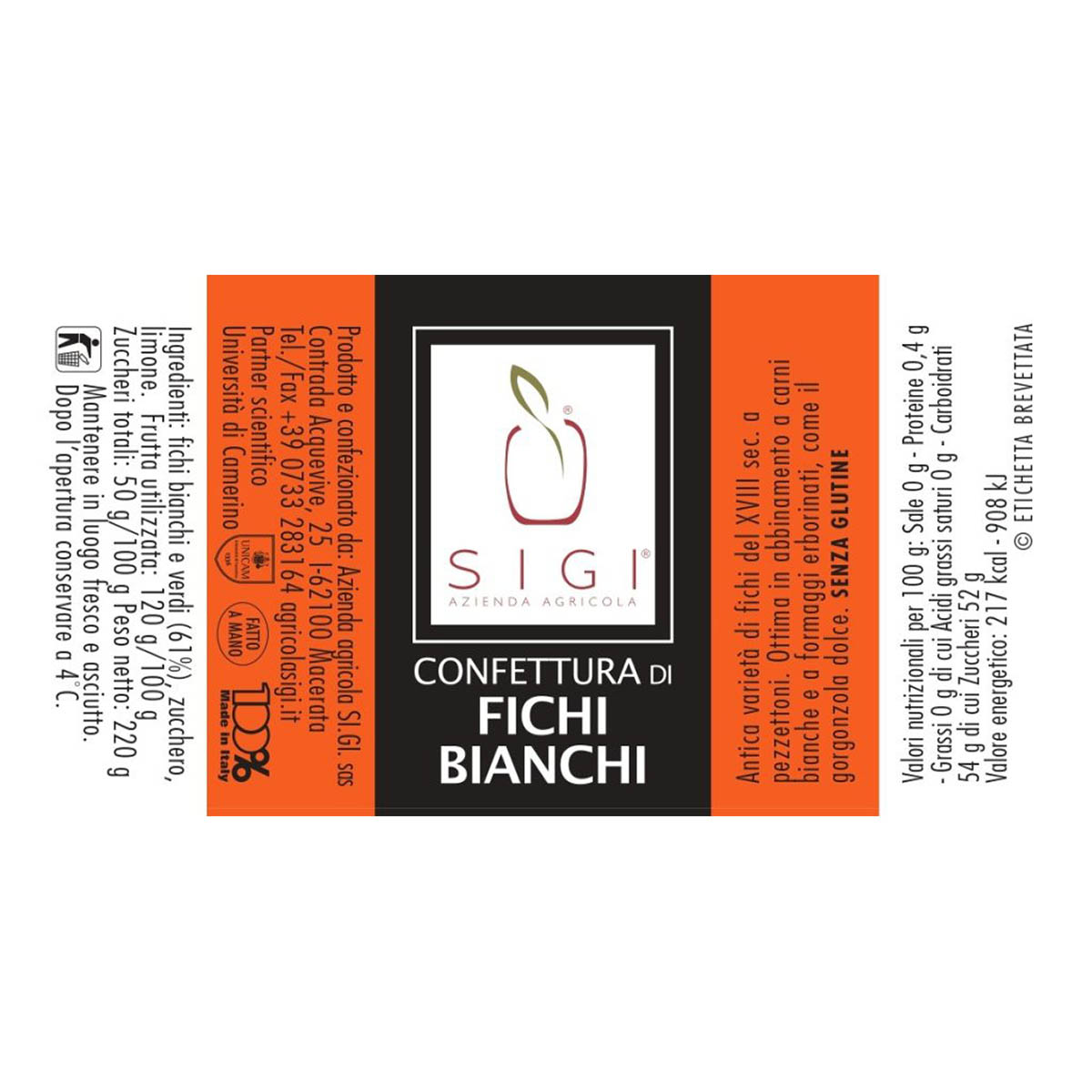 Si.Gi. - CONFETTURA DI FICHI BIANCHI 220 g - immagine 4
